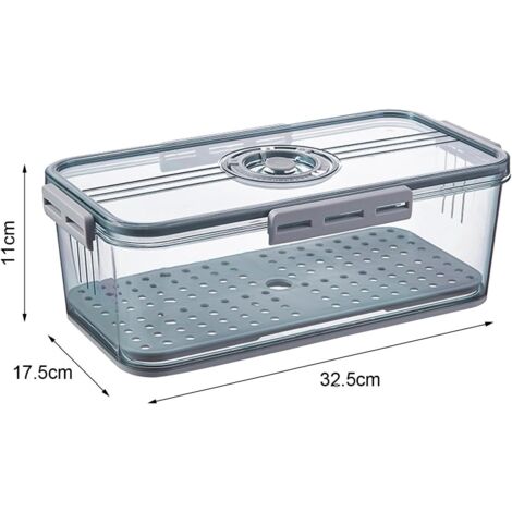 Contenitore per il pane, contenitore per il pane, scatola per il pane, contenitori di plastica con coperchio - Cesto portaoggetti - Contenitori per il pane - Contenitore impilabile per frigorifero