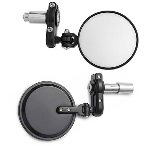 Specchietti retrovisori universali per moto Specchietto laterale con barra pieghevole rotonda da 3 pollici per manubrio da 22 mm (1/5)