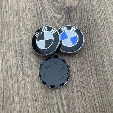 Coprimozzi per cerchi in lega da 4 pezzi per BMW da 68 mm in alluminio + ABS, accessori per auto (1/4)