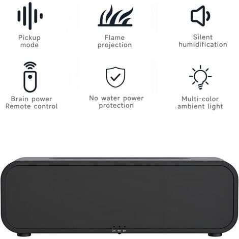 Umidificatore per aromi con fiamma e telecomando – 250 ml, nebulizzazione ultrasonica silenziosa, effetto fiamma che cambia colore, timer (2 h/4 h/6 h), diffusore di oli essenziali (bianco) (1/4)