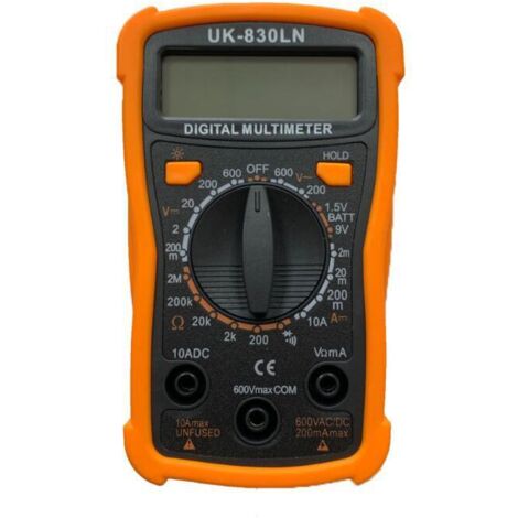 Tester multimetro digitale UK-830LN, tester di corrente, rilevatore di tensione, display LCD, misuratore universale con protezione da sovraccarico (1/5)