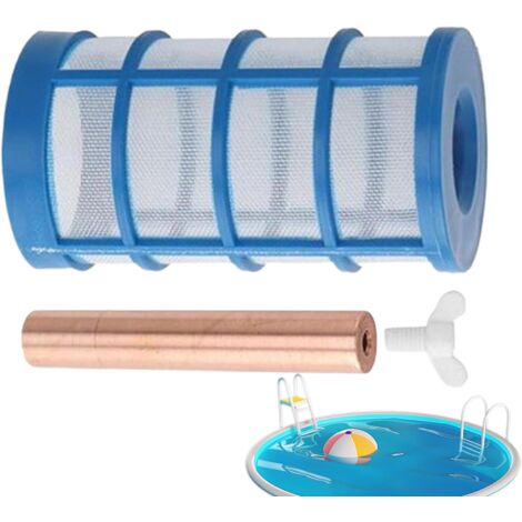 Sostituzione dello ionizzatore solare per piscina Depuratore d'acqua galleggiante con anodo di rame solare Filtro a cestello e viti incluse, sostituzione piscina
