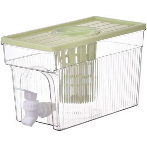 Distributore di acqua da banco Dispenser di succo di latte Frigorifero con rubinetto Bollitore freddo Teiera Secchio per bevande fredde-5L (1/4)