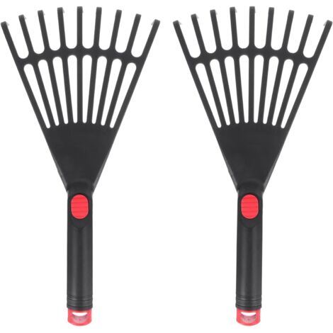 Rastrello per foglie in plastica 2 pezzi Rastrelli per prato da giardinaggio Rastrello a mano Rastrelli per aratura Rastrelli agricoli per la casa (1/5)