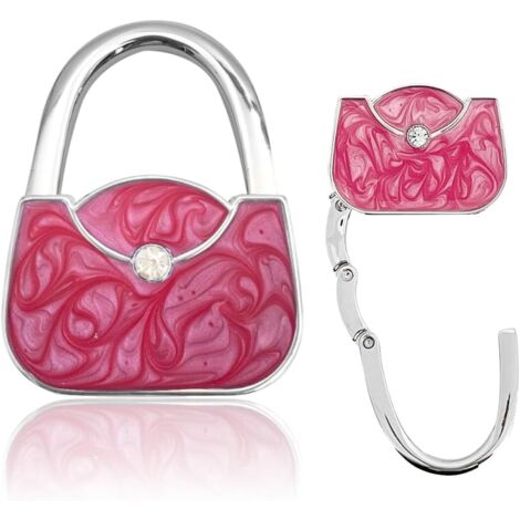 Gancio per borsa, gancio per borsa pieghevole antiscivolo in metallo, porta borsa da tavolo, gancio per borsa da tavolo, idea regalo per donne, per appendere la borsa al tavolo o alla scrivania (1/4)