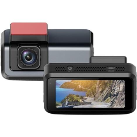 Doppia dash cam 4K + 1080p con display IPS da 3 pollici, connettività 4G per monitoraggio e registrazione continui del veicolo