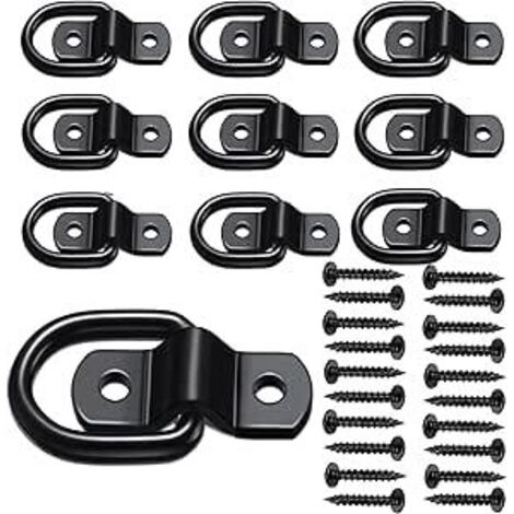 Kit gancio staffa di ancoraggio per torre di scheda per rimorchio con anello di ancoraggio per rimorchio pesante per SUV, camper, camper, furgone, auto, barca, motocicletta per montaggio superficiale (1/2)
