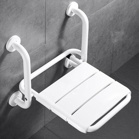 Sedile per Doccia Pieghevole a Parete, Sedile da Bagno di Sicurezza Sedia per Doccia Sedile Pieghevole a Parete per Adulti Anziani, Portata di 160 kg per Disabili, Telaio in Acciaio