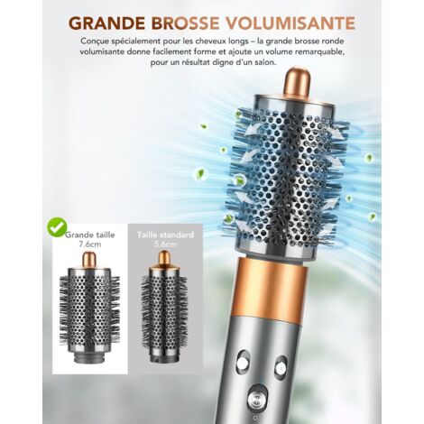 Spazzola volumizzante grande per Dyson Airwrap, con setole lunghe e sottili per creare acconciature morbide e voluminose. Compatibile con i modelli HS01/HS05/HS08. Colore rame, misura grande.