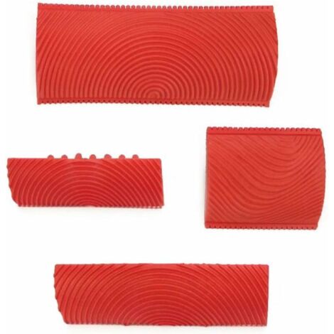 4 pezzi strumenti di pittura per venature del legno imitazione rulli di vernice in gomma strumenti per la struttura della parete fai da te effetto venatura del legno strumento di decorazione della par (1/5)