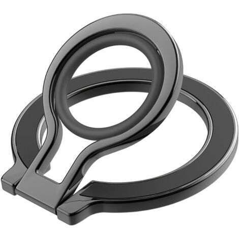 Anello per telefono cellulare Anello magnetico Anello per telefono cellulare Supporto magnetico per telefono Supporto magnetico in silicone Magnete per telefono(Nero)