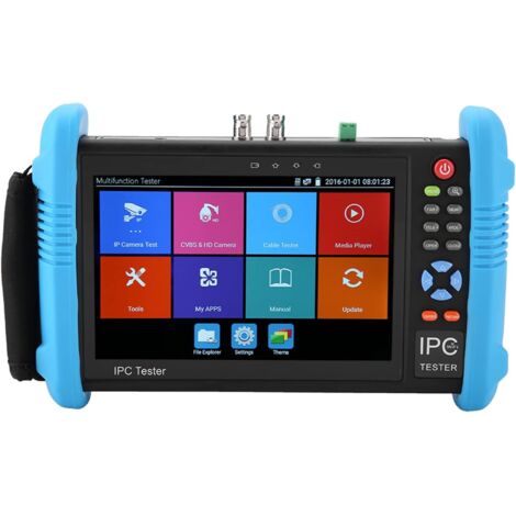 Tester CCTV POE 7'' IPS H.265 4K Touch Screen Telecamera IP Tester CVBS Tester analogico WiFi integrato con scheda TF POE/8G/uscita TDR HDMI/RJ45 (IPC-9800-Plus)