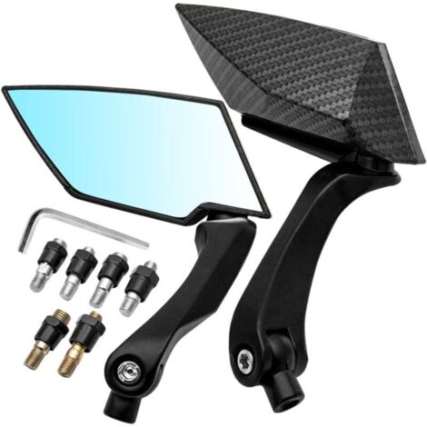 Nazalus-Vente chaude-Rétroviseur pour Moto,Rétroviseurs Universel Moto Aluminium (Noir) 2pcs (1 paires) (1/4)