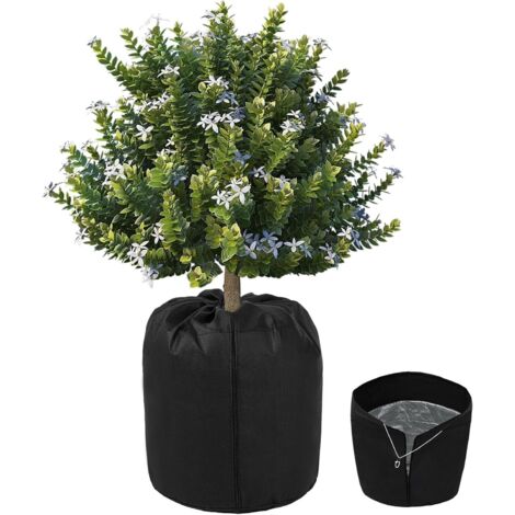 Borsa antigelo per piante in vaso 45 x 50 cm, Copertura invernale per piante, Copertura protettiva per piante, Protezione invernale per piante con cerniera e coulisse (1/5)