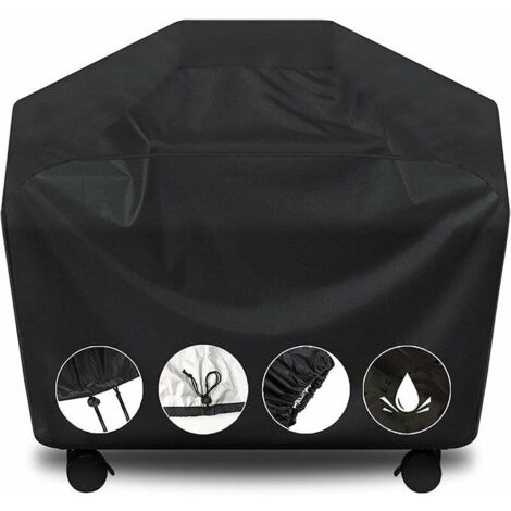 Copertura per griglia Premium, copertura per griglia a gas resistente per Weber Spirit, Weber Genesis, Char Broil e altro ancora. Resistente allo strappo e all'acqua (57 L x 24 L x 46 A, Nero)