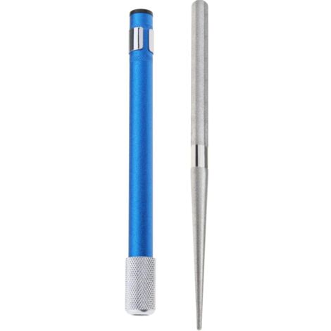 Barre d'affûtage portable, outil d'affûtage extérieur, aiguiseur diamanté à stylo à deux têtes (1/5)