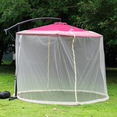 Zanzariera per ombrellone da giardino, zanzariera da esterno per ombrellone regolabile, zanzariera per pergola da giardino per terrazza e gazebo, campeggio