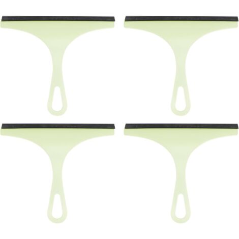 Tergipavimento per doccia lungo 9 pollici, confezione da 4, strumento per la pulizia della lama ad acqua, lavavetri per specchio domestico con foro per la pulizia di parabrezza, finestre e porte in ve (1/5)