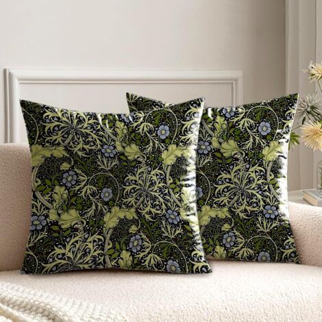 Federa per cuscino 50 x 50 cm William Morris set di 2 federe morbide per divano, casa, soggiorno, camera da letto, letto, Clic Clac