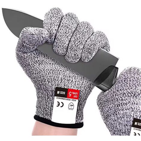 Guanti resistenti al taglio Guanti professionali resistenti al taglio ad alta protezione, Guanti da lavoro di sicurezza in cucina Guanto Oyster, Guanti di livello 5, M (1/5)