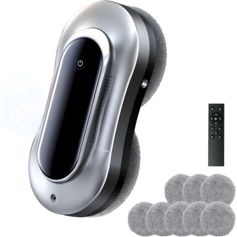 Robot Lavavetri Intelligente, Lavavetri Robot Elettrico con Aspirazione Potente 5600PA, Rilevamento dei Bordi per Finestre di Piastrelle e Porte in Vetro, Grigio (1/5)