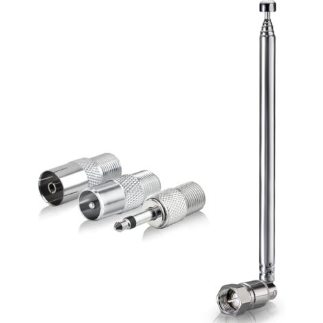 Antenna radio FM interna telescopica portatile HiFi da 75 Ohm per sistema musicale con ricevitore stereo Bluetooth (1/5)