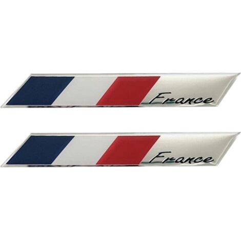 Adesivo per auto Francia, 2 adesivi 3D con bandiera francese per adesivi decorativi per auto, accessori esterni