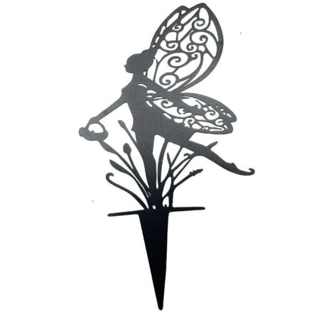 Butterfly Flower Fairy Ground plugin, metal ironcraft évidement plugin, extérieur maison jardin pelouse décoration (1/5)