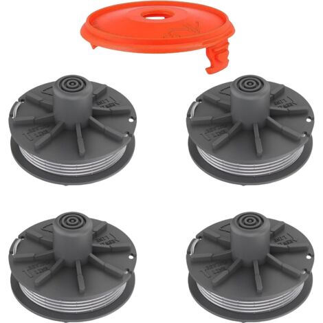 Bobina di filo 5307-20 compatibile con Gardena Art 9805, 9806, 9807,9808, 9809, 9827, 8846, 8847, 8848, 9870, 9872, 9874, 6,1 m x 1,65 m mm (4 fili). bobine + 1 coperchio decespugliatore) (1/5)