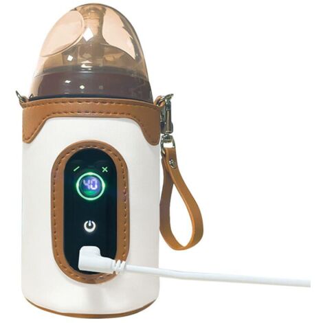 Scaldabiberon 5v, Scaldabiberon per auto Scaldabiberon regolabile a 26 velocità Portabiberon portatile termostatico 24 ore su 24 Borsa per biberon piccola/grande per uso domestico e in viaggio (1/5)