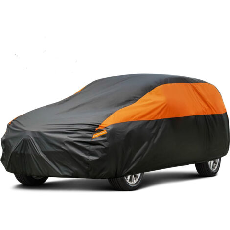 Copriauto impermeabile e traspirante, telone SUV per Peugeot, copriauto nero arancione per pioggia, sole e polvere, dimensioni: (4,20-4,45)1,851,7M (1/4)