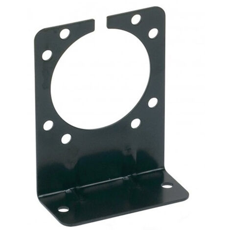 Support de support de montage adapté pour prise de connecteur de remorque de remorquage de caravane à 7 broches prise en métal noir (1/5)