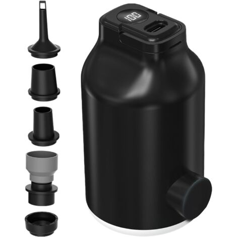 Pompa ad aria per gommoni Pompa Gonfiabile Elettrica Portatile con 5 Ugelli Leggeri, Accessori per il Tempo Libero all'Aperto per Campeggio, Materasso Galleggiante, Kayak, Piscina, Amici (1/5)