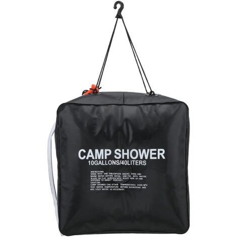 Borsa da doccia solare da 40 litri Borsa da acqua Borsa da doccia ad energia solare riscaldata Doccia da campeggio esterna Borsa da doccia da campeggio leggera portatile Borsa da doccia solare per cam