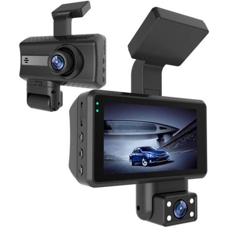 Videoregistratore per auto, dash cam a doppio obiettivo, videocamera DVR per visione notturna, 1080p FHD