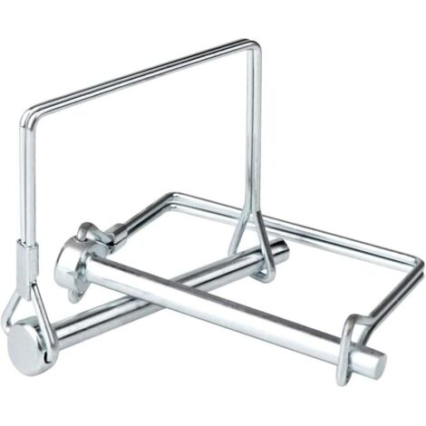 12pcs Goupille de Verrouillage Carrée 5/16 pouces (8mm) Goupille de Blocage Automatique de Sécurité en Acier au Carbone Galvanisé de Haute Qualité pour Jardin de Pelouse de Agricole de Tracteur (1/5)