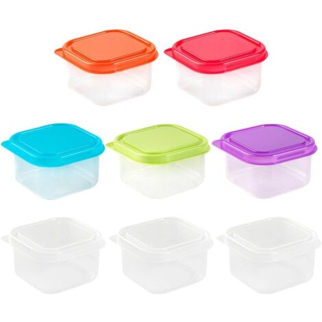 Scatola congelatore ermetico, set da 8, piccoli contenitori per alimenti con coperchio, mini contenitori per alimenti (1/5)