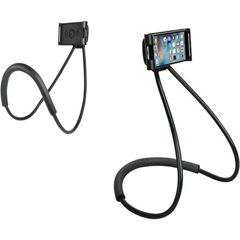 Supporto flessibile per cellulare con rotazione a 360°, staffa pigra per letto, supporto regolabile da scrivania per smartphone multifunzionale (nero)