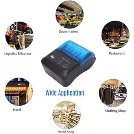 Hyuduo 58mm Mini stampante termica portatile per codici QR 5.1cm Stampante termica per ricevute e biglietti USB wireless per schede flash Fai da te Diario Foto Appunti Bambini Studio