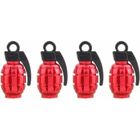 Cappucci stelo valvola pneumatici Red Grenade per auto camion bici (1/5)