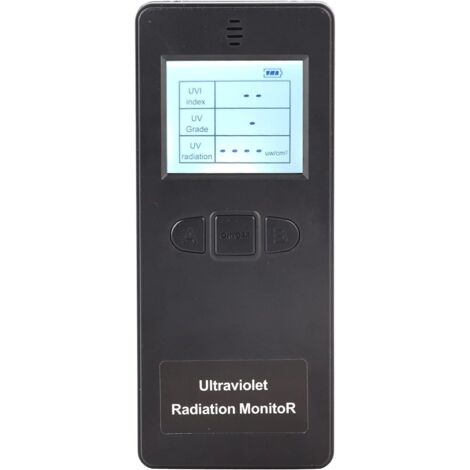 Rilevatore di radiazioni, rilevatore di radiazioni ultraviolette digitali portatili LCD 0-3000w/Cm² Tester per misuratori UV UVI ABS con display della temperatura Misuratore a doppio uso per casa, uff (1/5)
