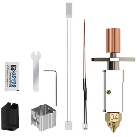 Stampante 3D K1/K1 MAX/Ender 3 V3 KE Kit hotend hotend in ceramica - resistenza alle alte temperature fino a 300°C testina di stampa sostitutiva con ugello in ottone a basso attrito (1/5)