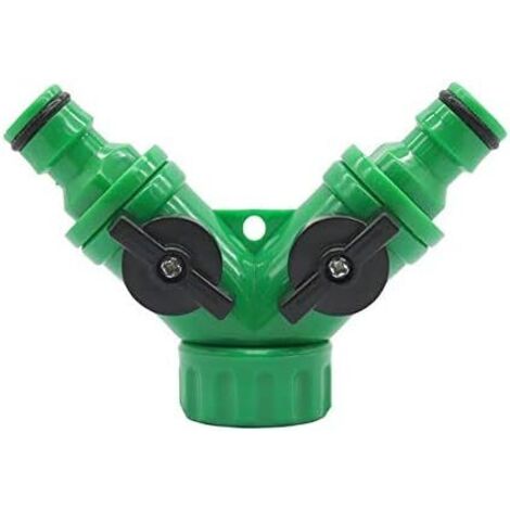 Accessori per il collegamento di tubi da giardino Valvola a 2 vie Rubinetto da 3/4" Tubi da giardino Splitter per tubi Attrezzi agricoli in plastica ABS Raccordi per irrigazione a goccia 10 pezzi (1/5)