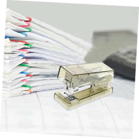 Cucitrice da tavolo trasparente Cucitrice compatta portatile e tascabile per studenti e uso domestico Multifunzione Verde (1/3)