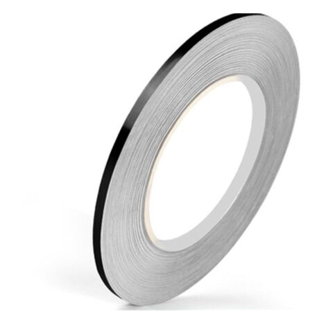Nastro adesivo in pellicola da 5 mm x 50 metri, nastro decorativo nero lucido per specchietti per dettagli, pareti in risalto, arti grafiche, pareti di barche