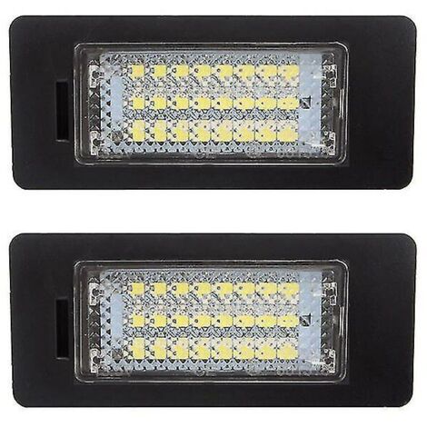 UNA Coppia 24 Led 3528 Smd Led Luci Targa Lampade Lampadine 6000k Bianco Freddo Adatto per Bmw E82 E90 E92 E93 M3 E39 E60 E70 X5