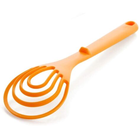 Cucchiaio multifunzione in plastica arancione PP per sbattere latte e uova strapazzate (1/5)