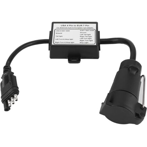 Connecteur de Prise de Remorque Connecteur de Remorque Convertisseur de Lumière Adaptateur de Prise Convertisseur Accouplements de Remorque Adaptateur électrique USA Adaptateur (1/5)