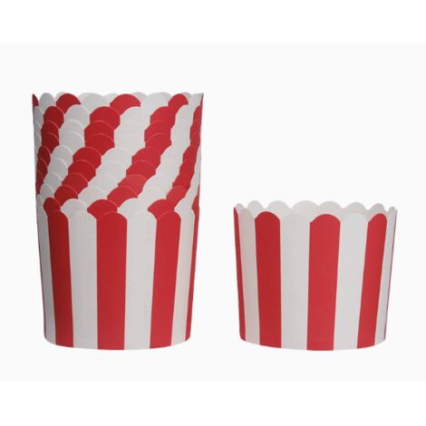 Confezione da 50 pirottini di carta per muffin, pirottini di carta per cupcake, pirottini per muffin, per feste, compleanni, matrimoni, rosso caramella (1/5)