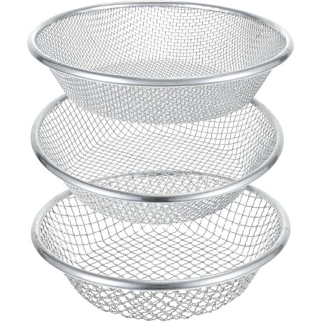 Setaccio per terreno da giardinaggio, confezione da 3, setaccio in metallo, setaccio per roccia 30 x 30 cm, setaccio per compost, setaccio per sporco, setaccio per segatura 3/6/10 mm